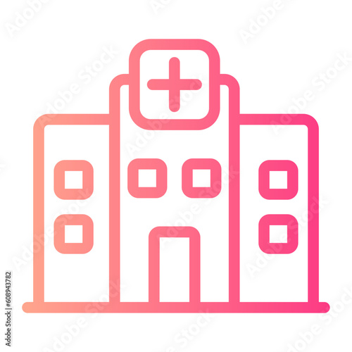 hospital gradient icon