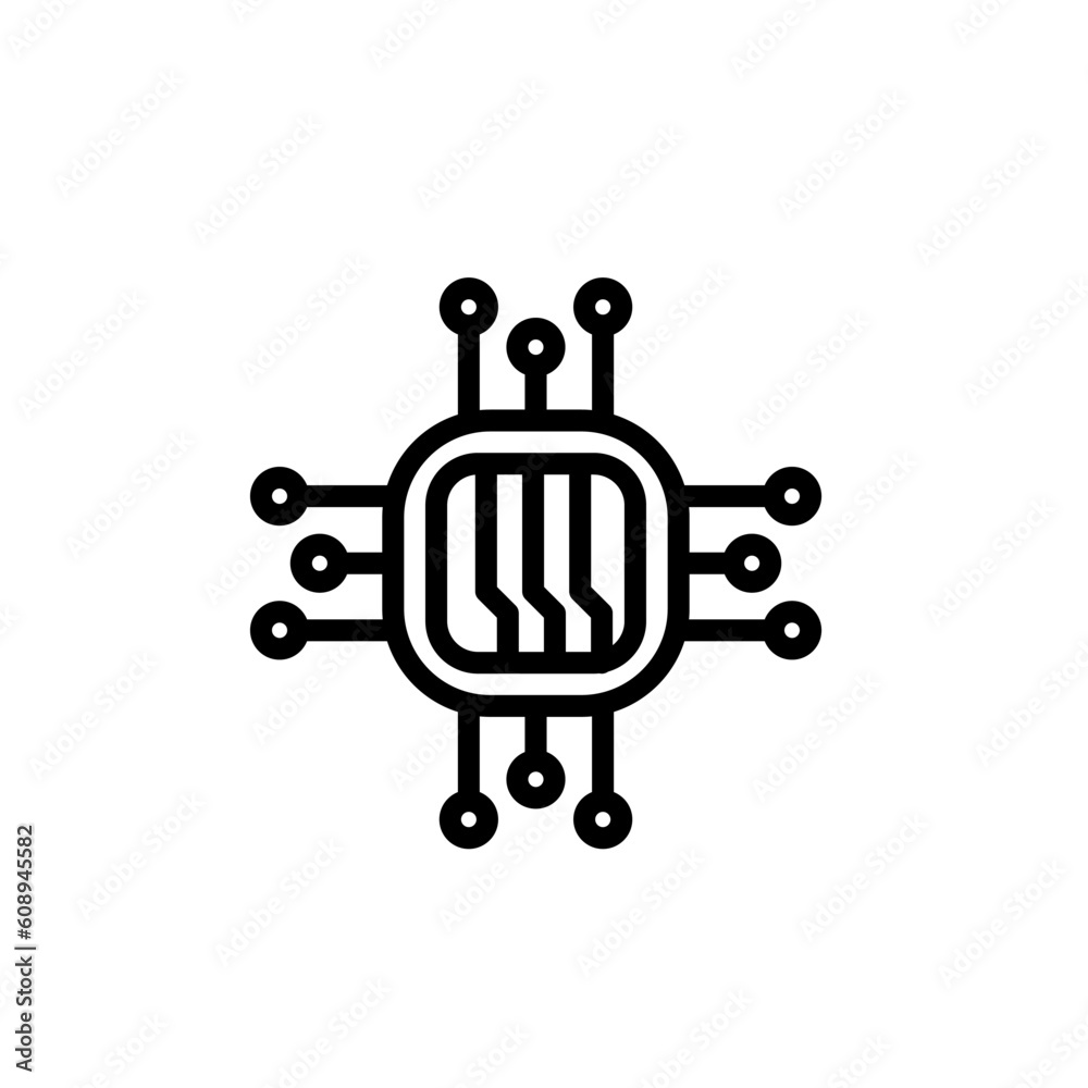 technology chip sign symbol vector technology chip sign symbol vector