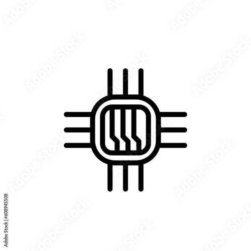 technology chip sign symbol vector