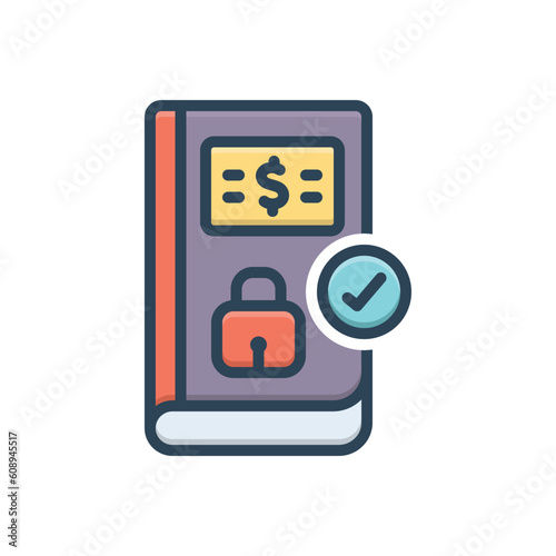 Color illustration icon for certain 