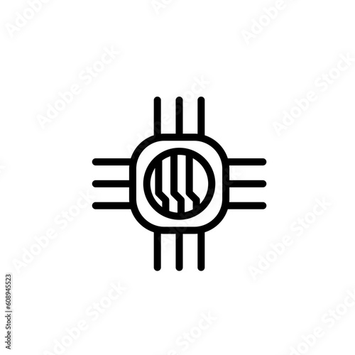 technology chip sign symbol vector