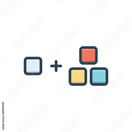 Color illustration icon for includes 