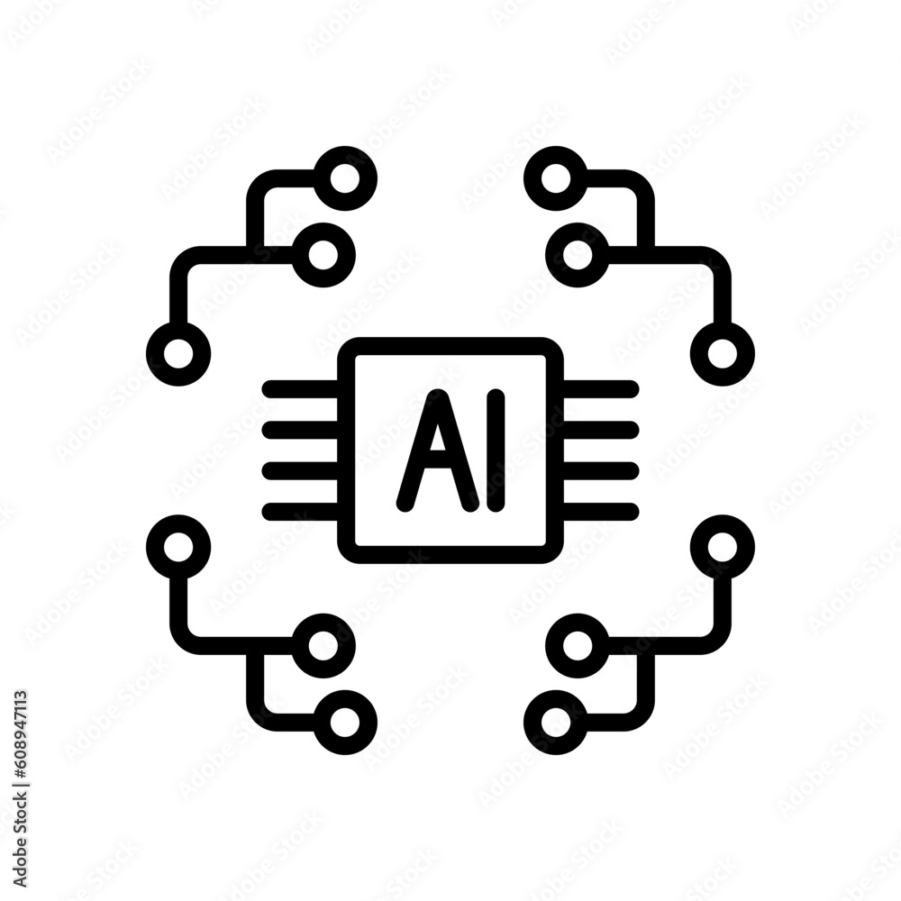 artificial intelligence sign symbol vector artificial intelligence sign symbol vector