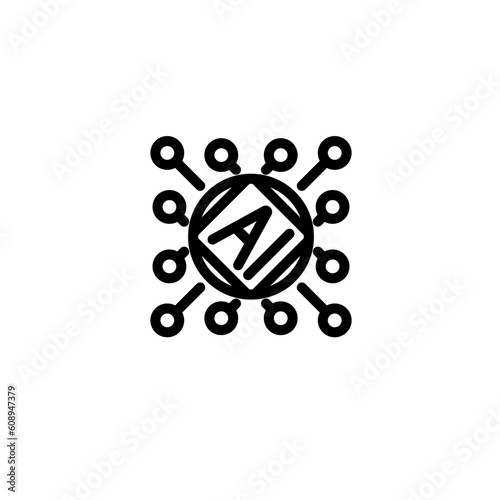 artificial intelligence sign symbol vector