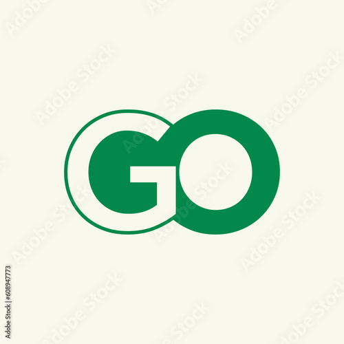 leter go connect, logo design vecor green color