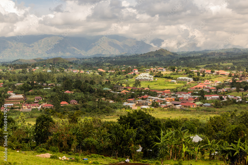 Aerial view of Fort Portal, Uganda