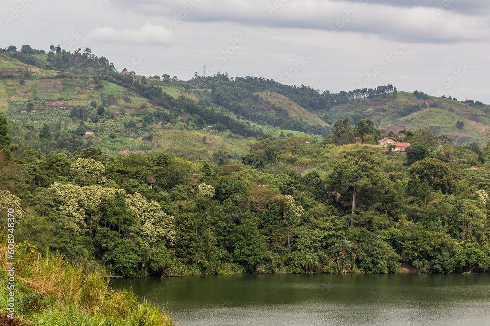 Landscape around lake Lyantonde near Fort Portal, Uganda