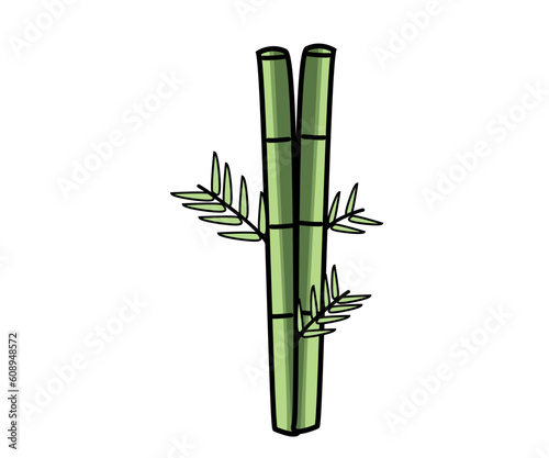 Green bamboo vector symbol icons
cartoon style