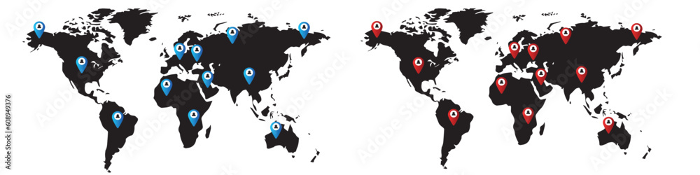 Fototapeta premium The icon on the map point.EPS 10