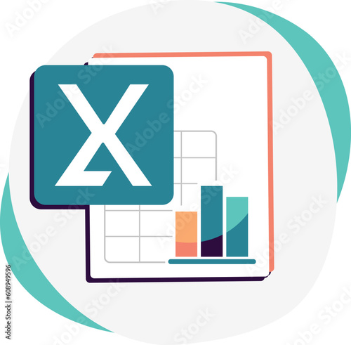 Generated document table with statistics and graph exel