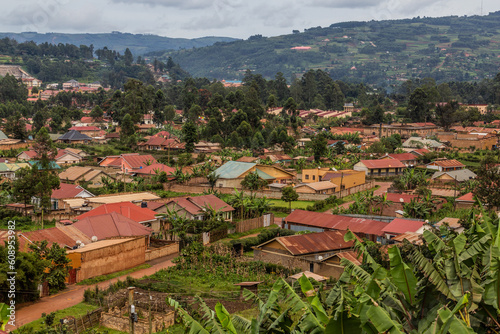 Aerial view of Kabale town, Uganda