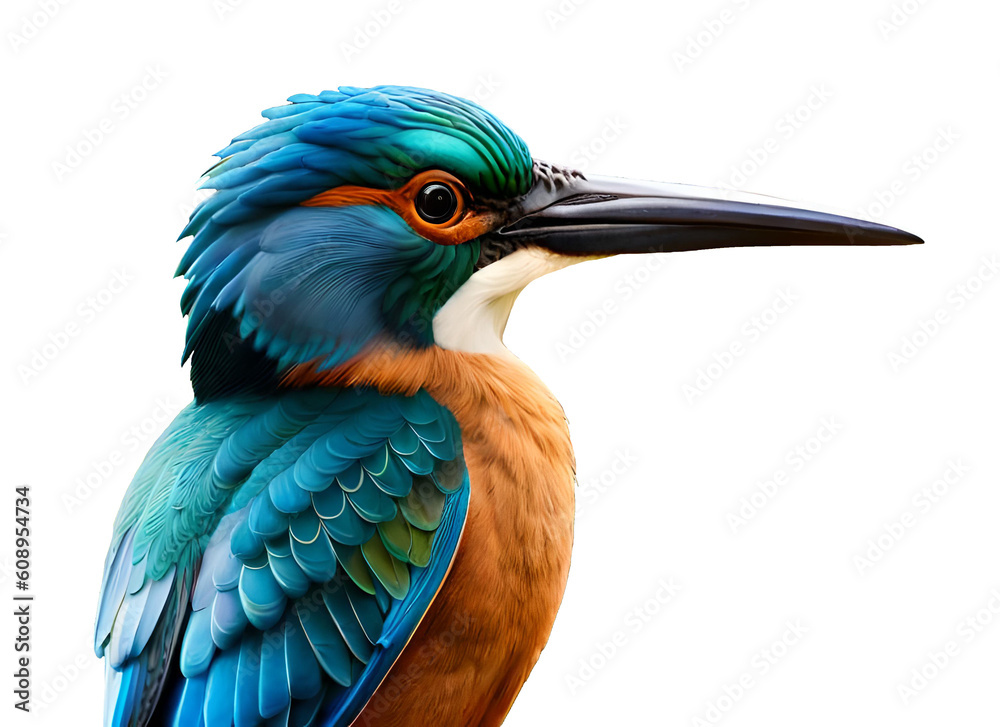 Fototapeta premium Hummingbird With Transparent Background. Generative Ai