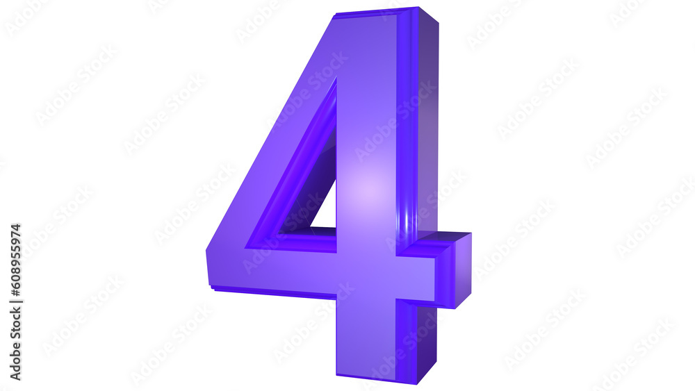 Fototapeta premium 3d number 0 to 9 