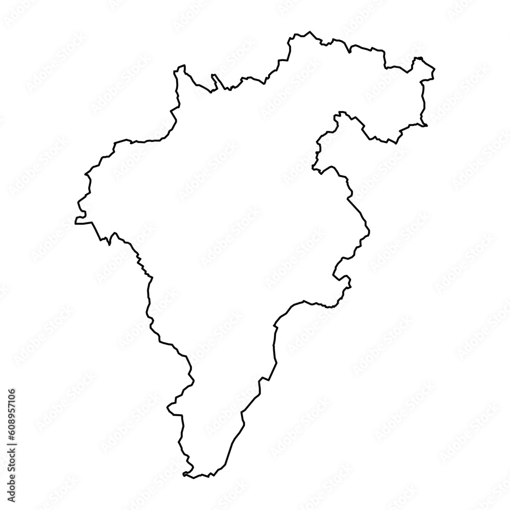 County Carlow map, administrative counties of Ireland. Vector illustration.