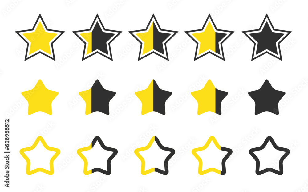 Five Stars Customer product Rating Review Flat Icon for Apps and Website Five Stars Customer product Rating Review Flat Icon for Apps and Website