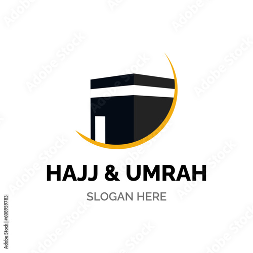 KAABAH LOGO VECTOR ILLUSTRATION FOR TRAVEL, HAJJ, UMRAH AGENCY