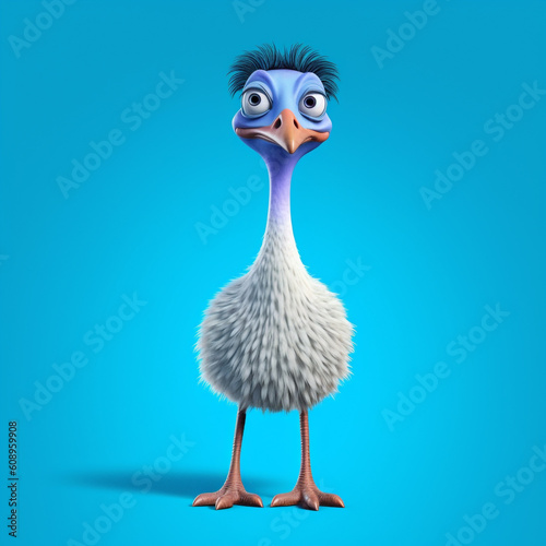 A photo of 3d ostrich Created with Generative Ai technology