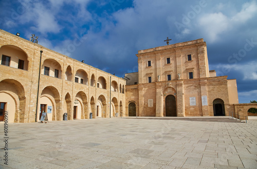 Basilica of Santa Maria de Finibus Terrae on the spectacular Capo di Leuca promontory, Italy. photo
