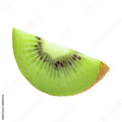 kiwi isolated on a transparent background, top view.