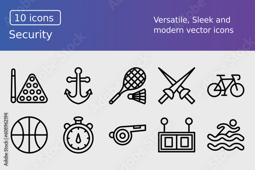  Vector Sports And Games Icon Set
