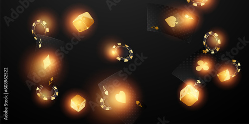 casino background vector illustration for gambling poster banner elegant design