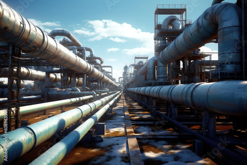 Gas transportation through pipes made with Generative AI technology