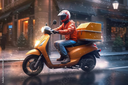 Express delivery created with Generative AI technology