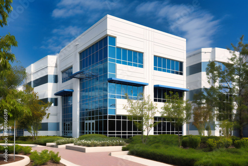 an office building with greenery © Nilima