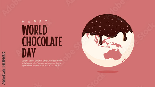 happy world chocolate day banner template