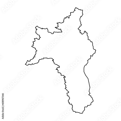 County Roscommon map, administrative counties of Ireland. Vector illustration.