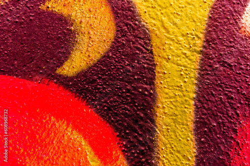Beautiful bright colorful street graffiti background. Abstract creative spray drawing fashion colors on the walls of the city. Urban Culture gradient texture, copyspace backdrop