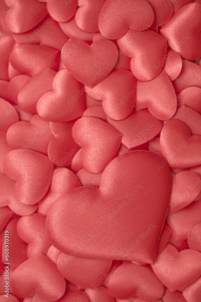 Love. St. Valentine's Day Beautiful background from hearts. Concept of love and romance. Red and pink hearts are beautifully laid out. Space for copy space and lettering. Valentine card Love. St. Valentine's Day Beautiful background from hearts. Concept of love and romance. Red and pink hearts are beautifully laid out. Space for copy space and lettering. Valentine card