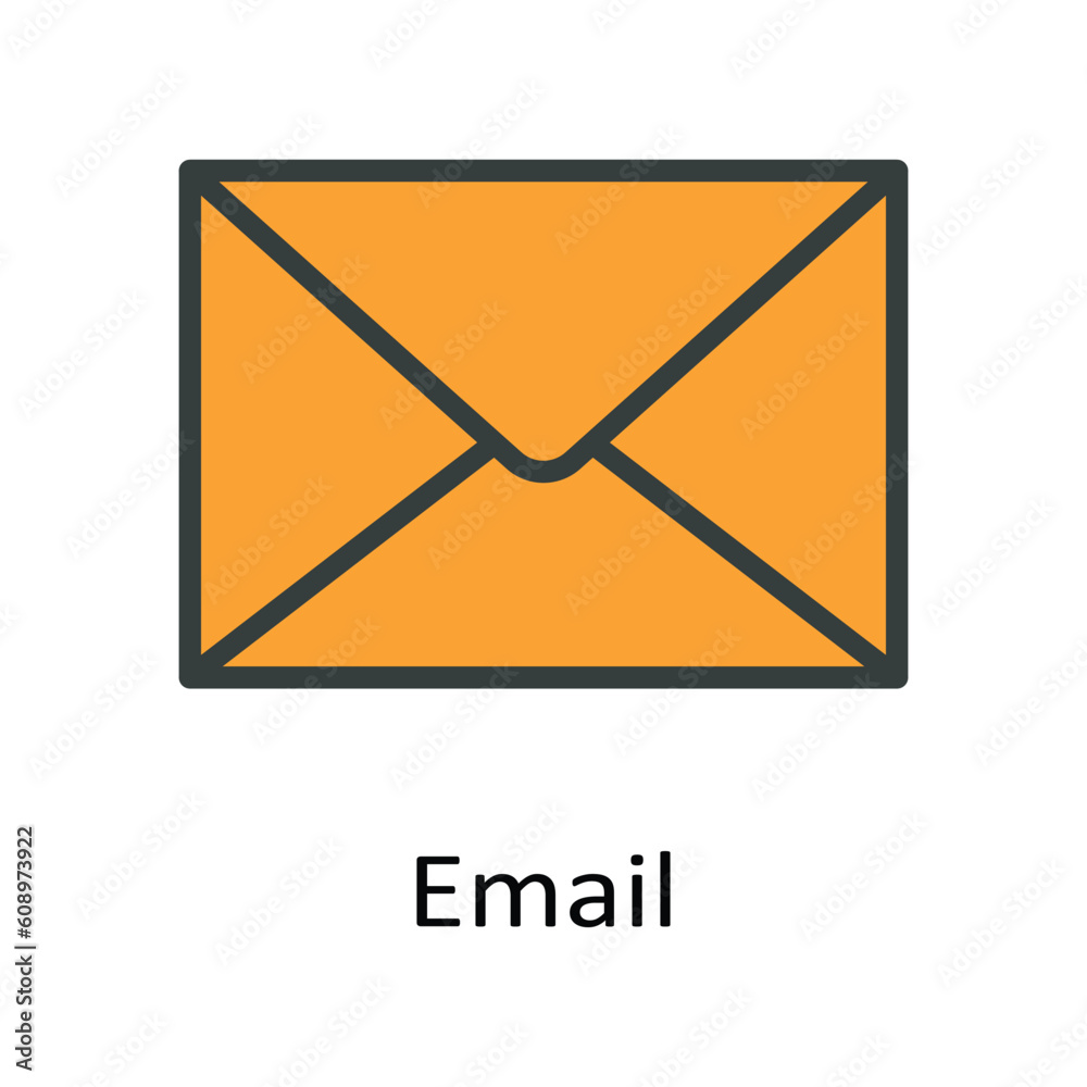 Email Vector Fill outline Icon Design illustration. Digital Marketing Symbol on White background EPS 10 File Email Vector Fill outline Icon Design illustration. Digital Marketing Symbol on White background EPS 10 File