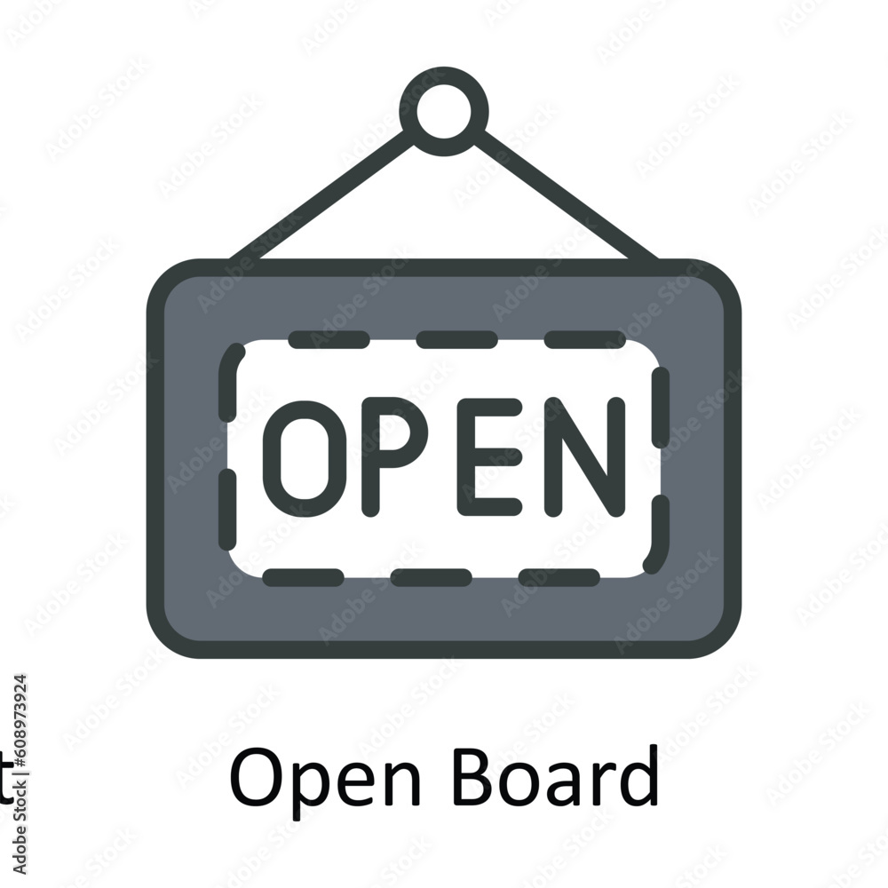 Open Board Vector Fill outline Icon Design illustration. Digital Marketing Symbol on White background EPS 10 File Open Board Vector Fill outline Icon Design illustration. Digital Marketing Symbol on White background EPS 10 File