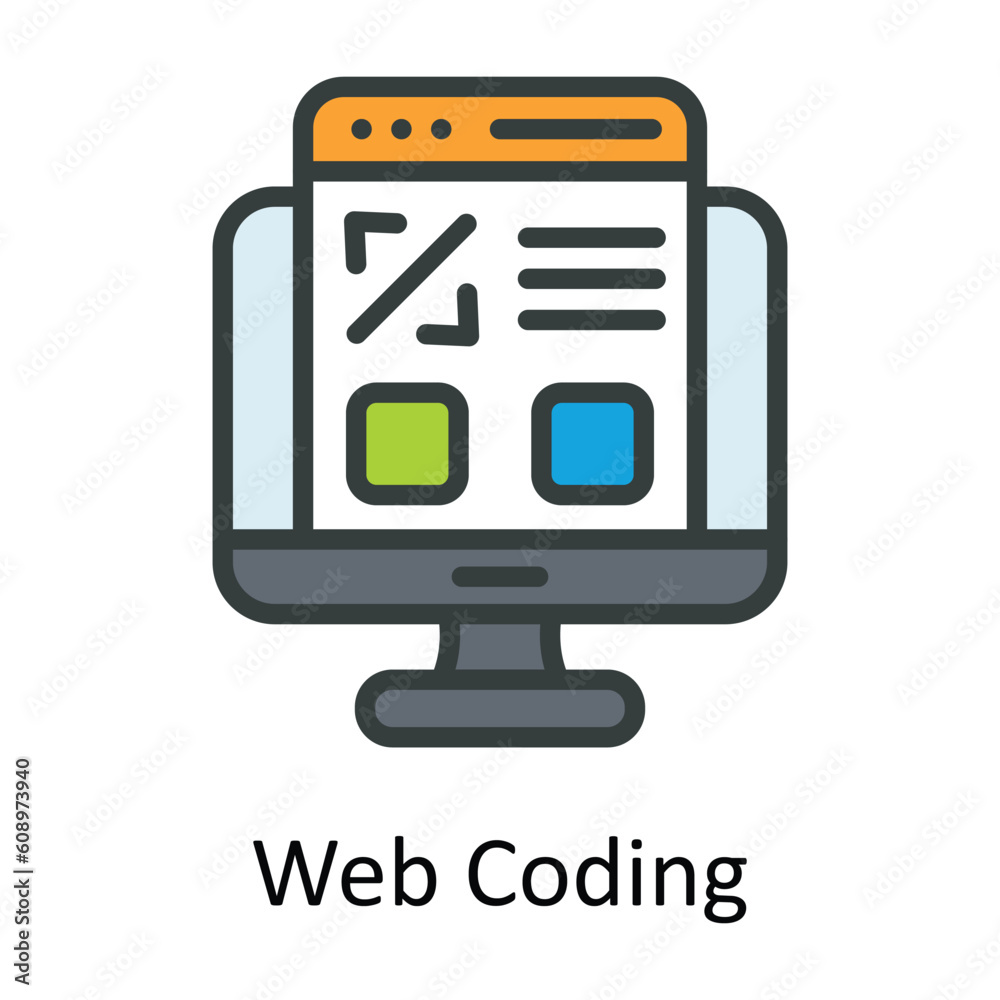 Web Coding Vector Fill outline Icon Design illustration. Digital Marketing Symbol on White background EPS 10 File Web Coding Vector Fill outline Icon Design illustration. Digital Marketing Symbol on White background EPS 10 File