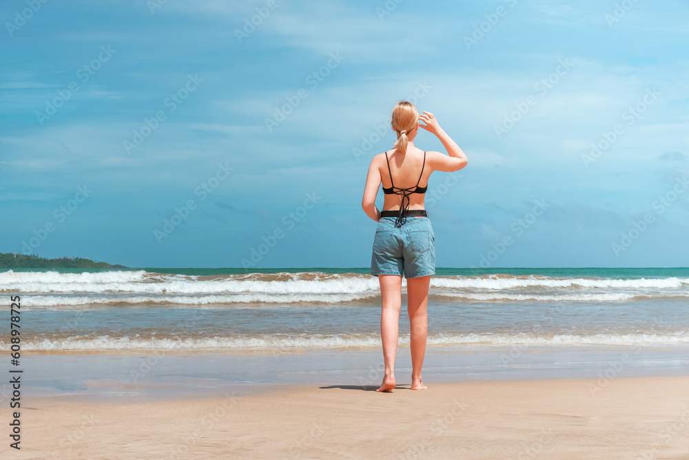 Travel. Retrit travel.Travelers woman coast ocean tropical island.wellness Solitude,wildlife,mental health,conscious travel,travel active life .Travel sea banner,retreat, perspective,deserted beach Travel. Retrit travel.Travelers woman coast ocean tropical island.wellness Solitude,wildlife,mental health,conscious travel,travel active life .Travel sea banner,retreat, perspective,deserted beach