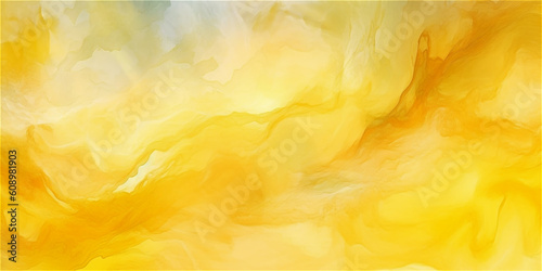 yellow watercolor abstract background, ai generated 