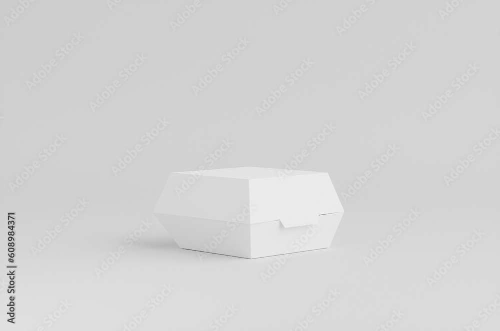 Burger Box Mockup 3D Illustration Burger Box Mockup 3D Illustration