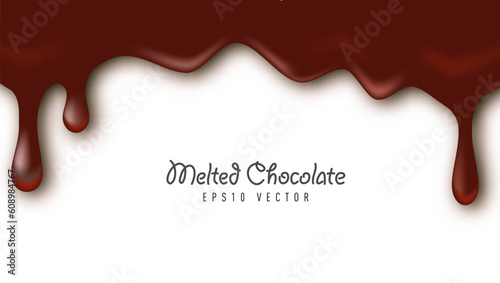 Melted Chocolates Dripping From Top With Shadow