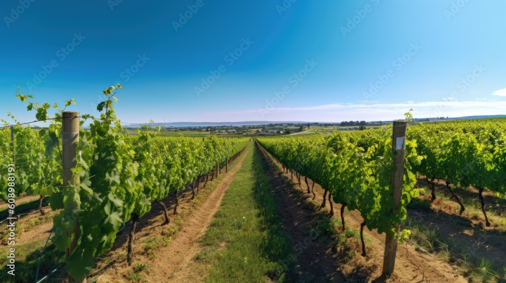 vineyard in region, ai genrative	