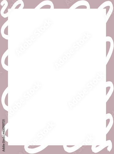 Vector rectangular frame on a white background.