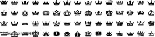 Crown set icon illustration image