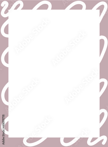 Vector rectangular frame on a white background.