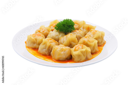 Dumplings on plate