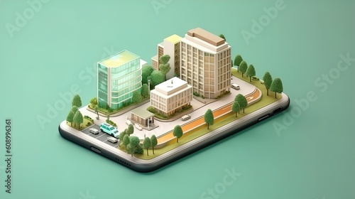 isometric architecture diorama