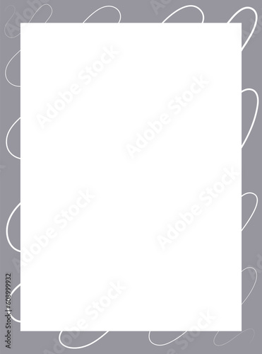 Vector rectangular frame on a white background.