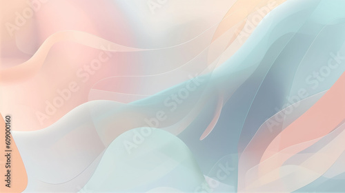 Abstract pastel background, smooth gradient lines. Generative AI illustration