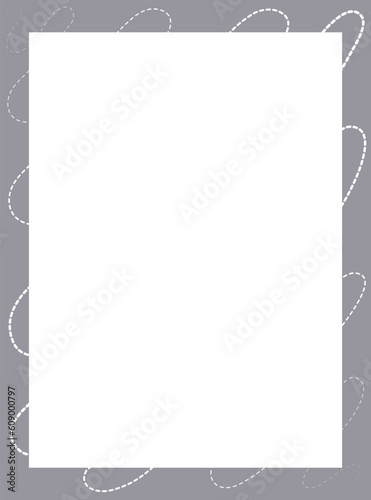 Vector rectangular frame on a white background.