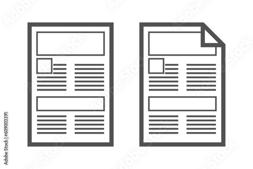 NEWS PAPER FLAT DESIGN ICON DESIGN GRAPHIC ELEMENTS