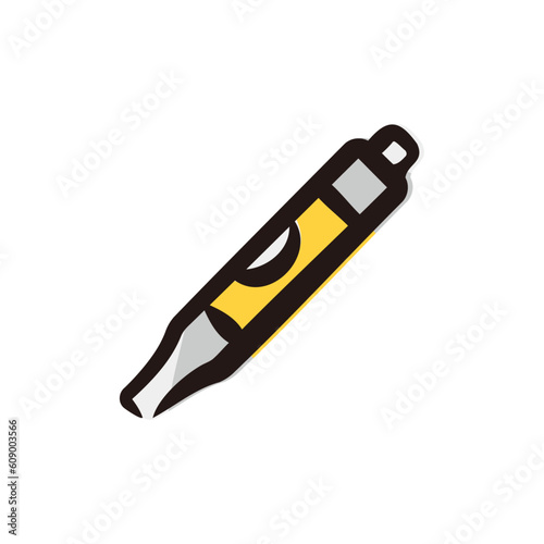 Vape pen - Cannabis product icon/illustration (Hand-drawn line, colored version)